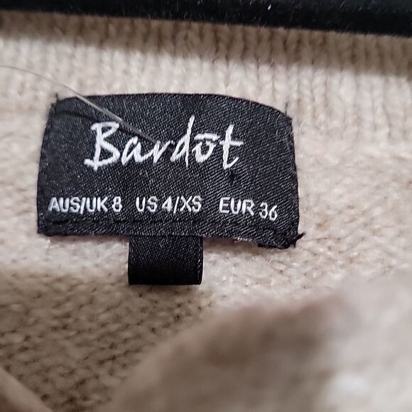 Bardot Cropped Lace up Sweater SZ 4 / XS - Picture 7 of 8